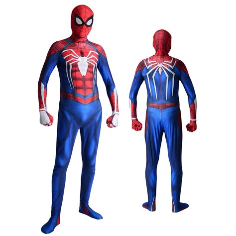 Spider Man Ps4 Suits Adult Halloween Cosplay Costumes Spandex Zentai