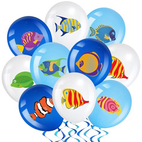 Buy 36 Packs Fish Bobber Balloons Latex Fish Party Balloon Fish Under