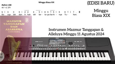 Instrumen Mazmur Tanggapan EDISI BARU Minggu Biasa XIX Minggu 11