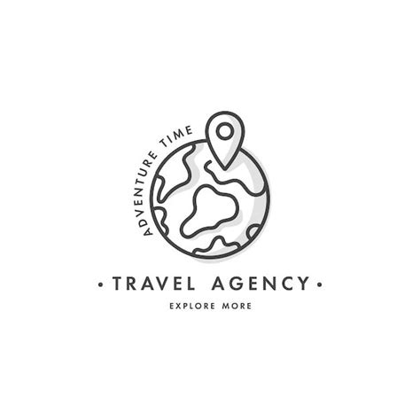 Travel Agency Logo With Map And Location Pin