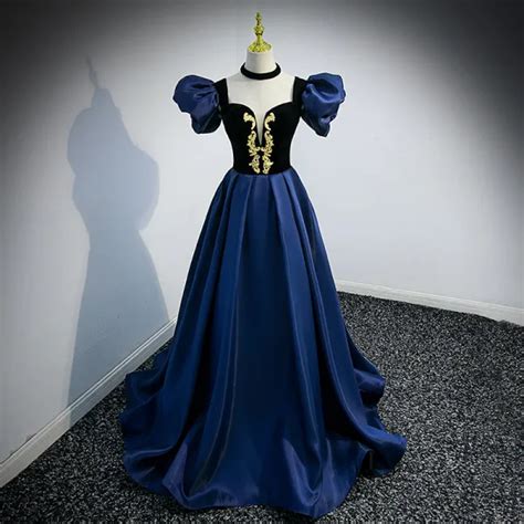 Bleu Marine Robe De Bal Veaul