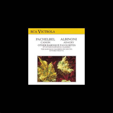 Pachelbel Canon Albinoni Adagios By Ettore Stratta Baroque