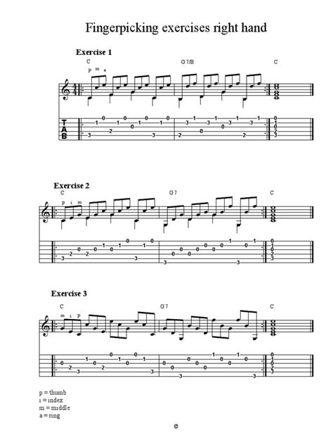 Fingerpicking Exercises Right Hand Pdf Divertissement Général