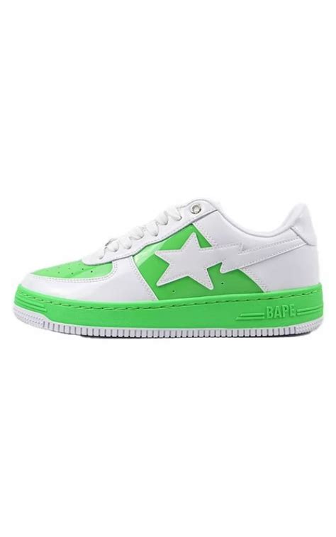 Купить Кроссовки A Bathing Ape Bape Sta Patent Leather Light Green по отличной цене In Style