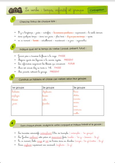 Exercice De Conjugaison Cm Avec Correction Fiche Outil Ce Hot Sex Picture