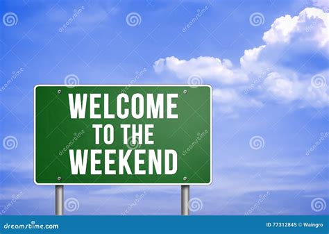 Welcome To The Weekend. Brush Lettering. Cartoon Vector | CartoonDealer ...