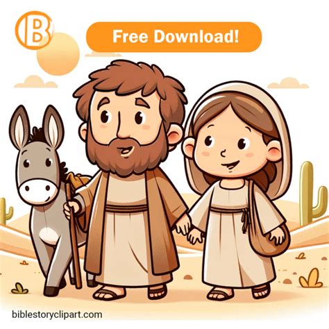 Abraham and Sarah Travel to Canaan - Bible Story Clipart