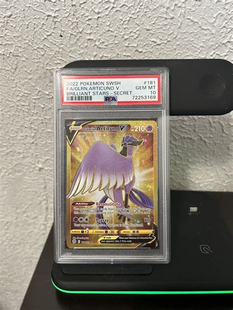 Galarian Articuno V 181 172 Gold Secret Brilliant Stars Pokemon TCG