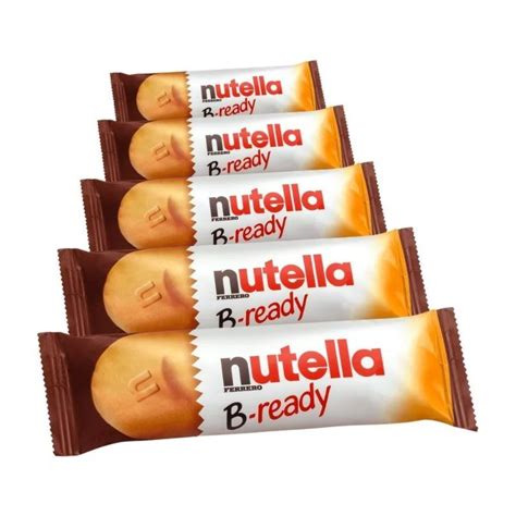 Kit 5 Nutella B Ready Ferrero 22g Barrinha Wafer Shopee Brasil