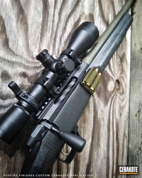 308 Tikka T3x Tac A1 Rifle Coated In Graphite Black And Od Green