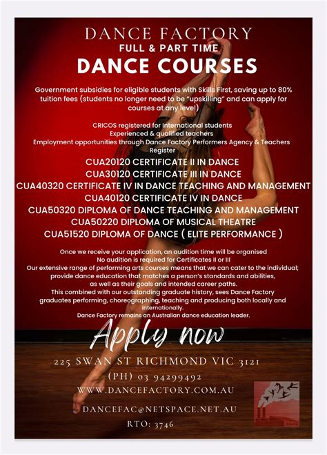 Dance Factory Melbournedance Factory Funded Full And Part Time Dance Courses