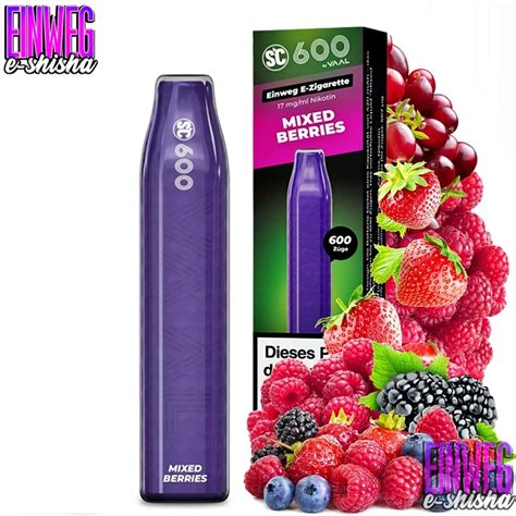 SC 600 by VAAL Mixed Berries 600 Züge Nikotin 17 mg einweg e