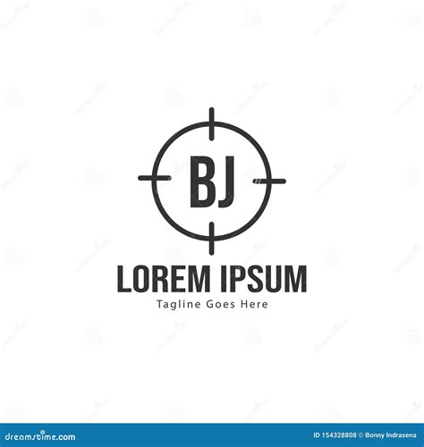 Diseño De Logotipo De Carta BJ Ilustración De Iconos De Las Letras De