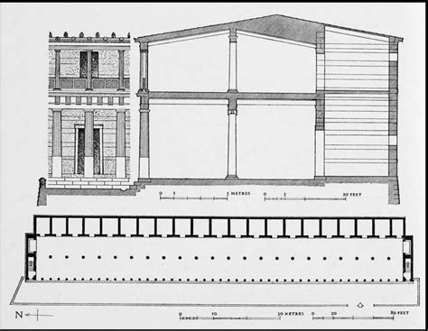 Stoa Attalos Architecture Sketch Apartment Architecture Architecture