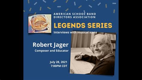 Asbda Legends Series Of Interviews With Musical Icons Robert Jager