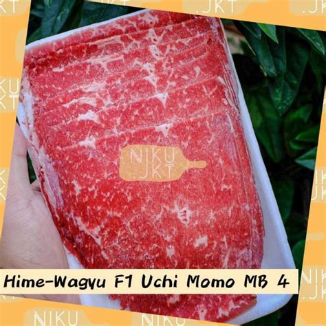 Jual Daging Sapi Halal Wagyu F1 Topside Top Round Mb 4 Shabu Slice