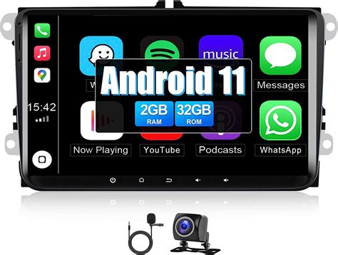 2GB 32GB CAMECHO Android 11 CarPlay Android Auto Autoradio für VW