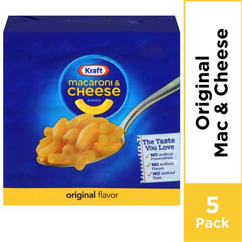 Kraft Original Flavor Mac And Cheese 5 Ct 7 25 Oz Multipack