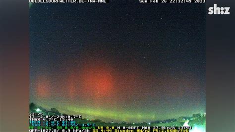 Polarlichter über Büdelsdorf Zeitraffervideo zeigt Naturphänomen SHZ