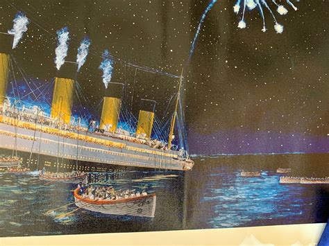 Titanic Sinking Painting by Maritime Artist Richard DeRosset on Canvas ...