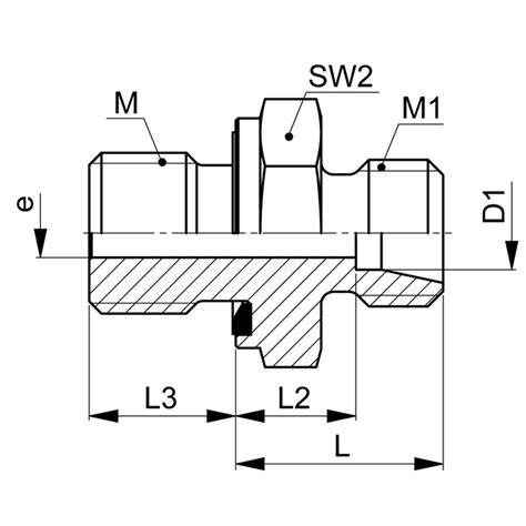 Exmar Straight Male Adaptor Connectors