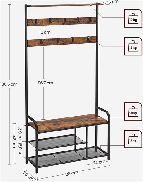 In Homexl Berman Xl Garderoberek Met Kapstok En Schoenenrek