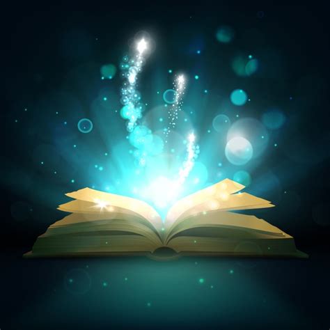 Open Magic Book Vector Light Sparkles Practice Business