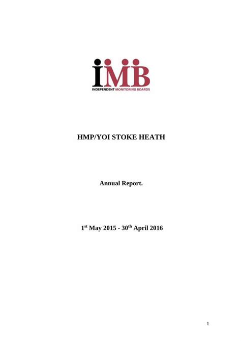 (PDF) HMP/YOI STOKE HEATH...HMP/YOI Stoke Heath is a closed Cat C male establishment holding ...