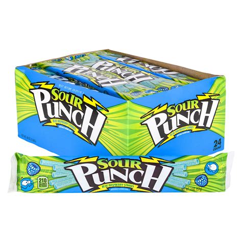 Sour Punch Blue Raspberry Straws