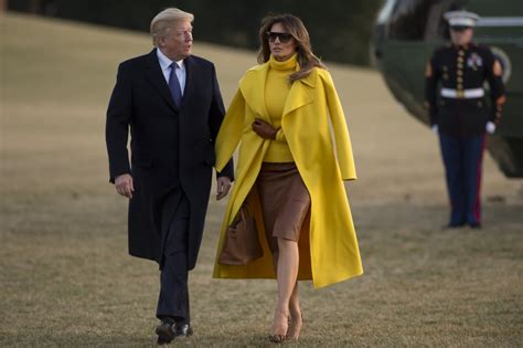 Melania Trump Wearing Yellow Ralph Lauren Coat | POPSUGAR Fashion Photo 3