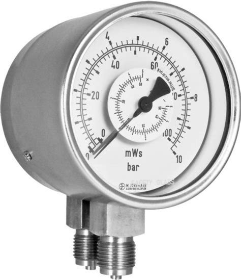 J Nemann Instruments Differential Pressure Gauge Stainless Steel