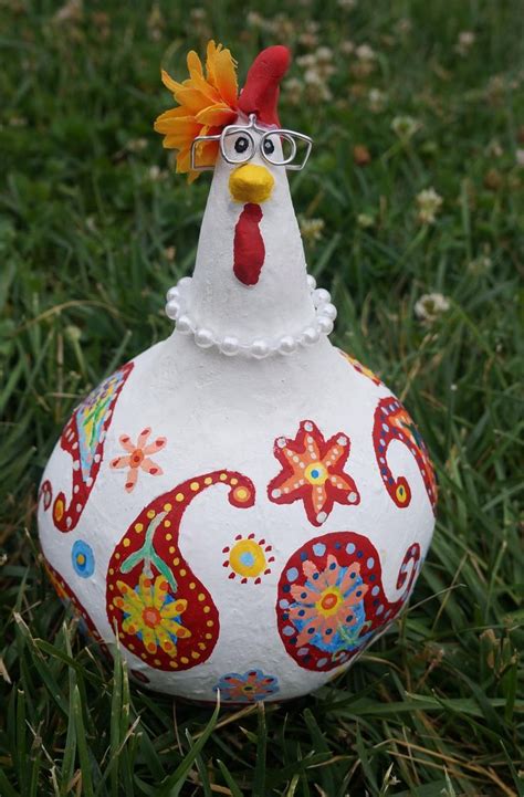 Chicken Gourd By Freesekim On Deviantart Hand Painted Gourds Gourds