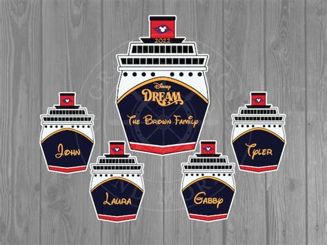 Disney Cruise Door Magnets Cruise Ship Front Magnet Set Etsy