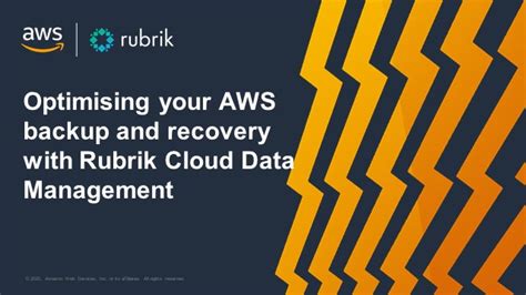 Optimising Your Aws Backup And Recovery With Rubrik Cloud Data Management