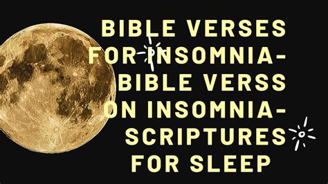 Bible Verses For Insomnia Bible Verses On Insomnia Scriptures For Sleep