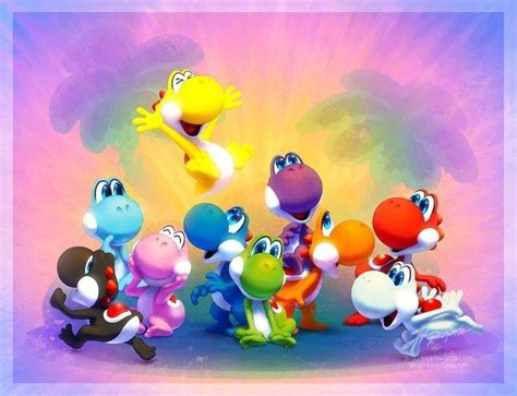 Yoshi Colours All Yoshi Colors Yoshi Different Colors Yoshi And Mario
