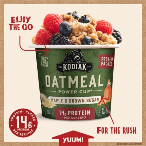 Kodiak® Maple And Brown Sugar Protein Instant Oatmeal Cup 1 Ct Harris Teeter