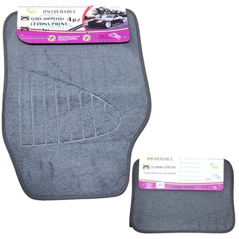 Set Completo Tappetini Universali Moquette Auto Anteriore Posteriore