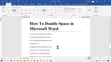 How To Double Space In Microsoft Word Youtube