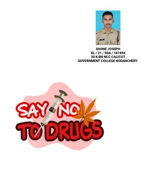 Say No To Drugs India Ncc