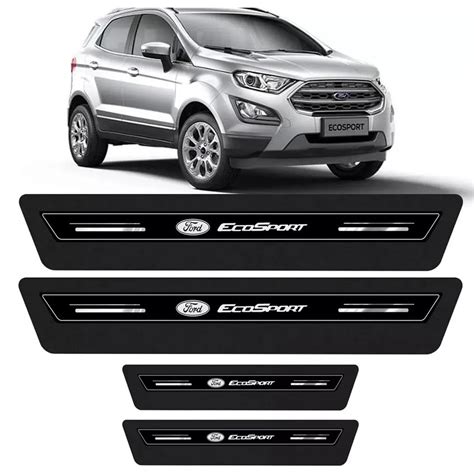 Soleira Adesivo Resinado Proteção Porta Platinum Ford Ecosport Preto