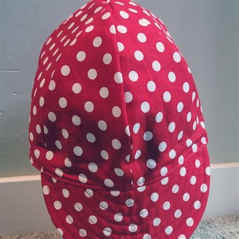 Red White Polka Dots Welding Cap