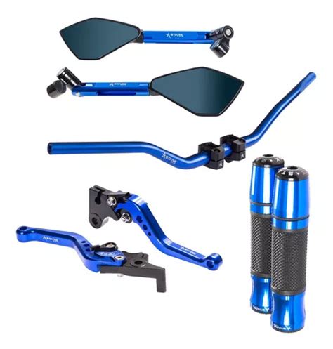 Kit Guidão Naked Manopla Retrovisor Tm2 Manete Fazer 150 250 Parcelamento sem juros