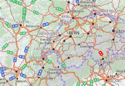 MICHELIN Fribourg map - ViaMichelin