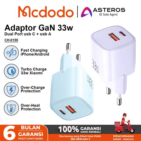 Jual Mcdodo Kepala Charger Turbo Charger Vooc Charge Super Fast