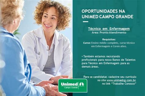 Hospital Unimed Campo Grande Contrata T Cnico De Enfermagem Coren Ms