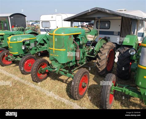 Old Green Deutz With Red Wheels Pic2 Stock Photo Alamy