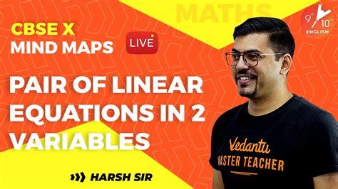 Pair Of Linear Equations In Two Variables Mind Map Cbse Class 10 Math Cbse 10 Mind Map