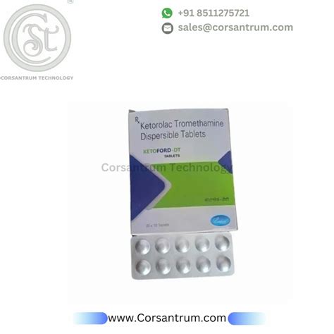 Ketoford Dt 10mg Ketorolac Tromethamine Tablets At ₹ 70stripe