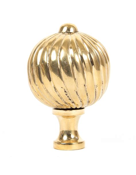 From The Anvil Polished Brass Spiral Cabinet Knob Large 83552